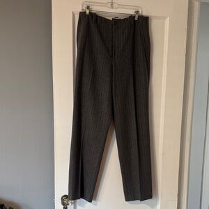 Banana Republic Charcoal Pinstripe Wool Pants